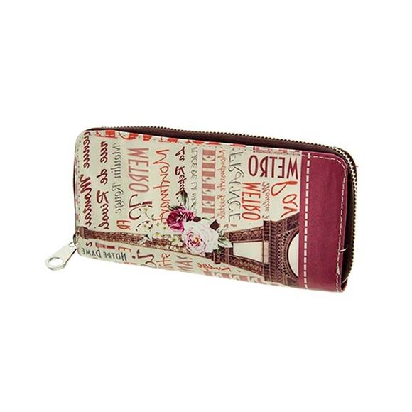 Paris Themed Long Statement Wallet - Picture 1 of 3